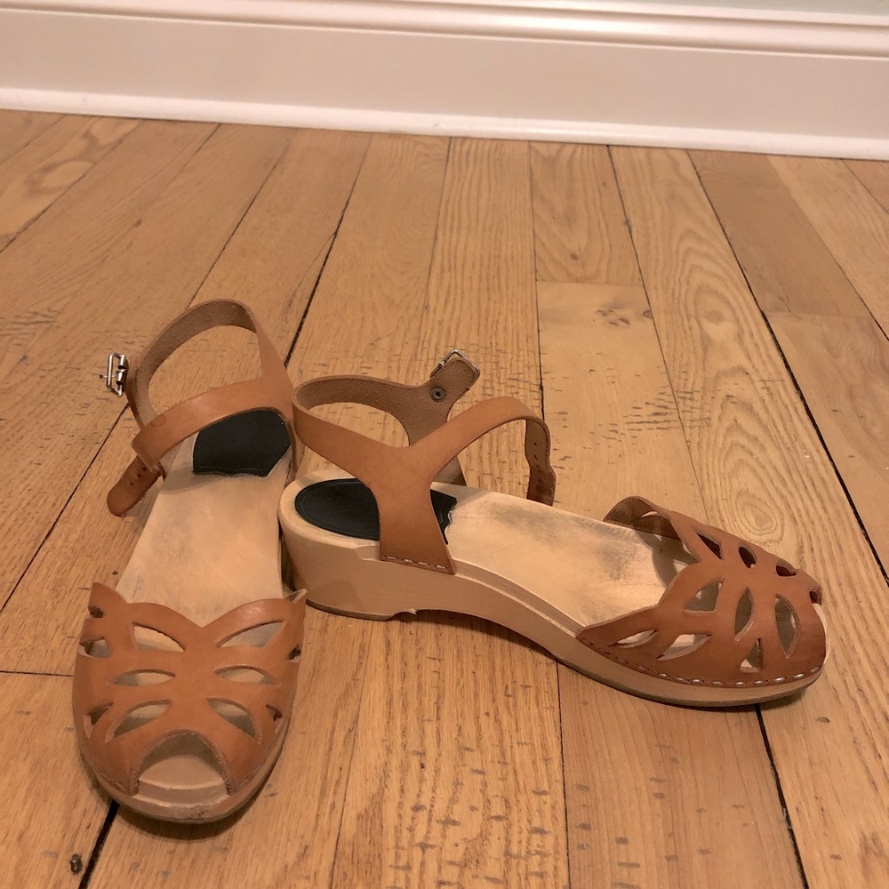 Swedish Hasbeens Ornament Low Heel, size 37/6.5